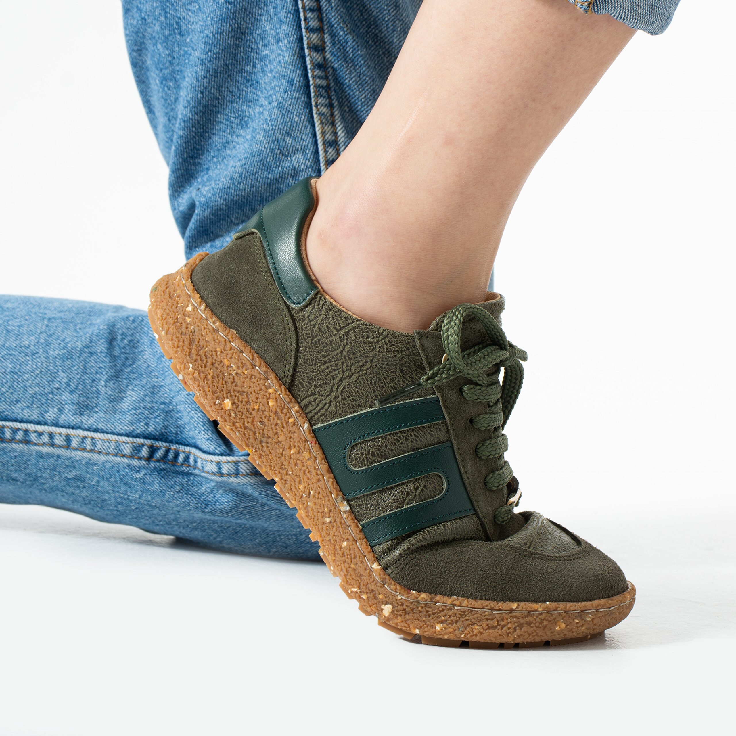 Дамски боси обувки с широка предна част – Olive Дамски кецове и сникърси 16 Дамски боси обувки с широка предна част - Olive - Image 6