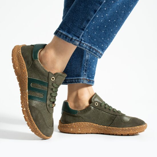TUASOLEA 1857 Barefoot Дамски боси обувки с широка предна част - Olive /