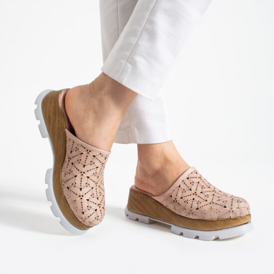 Дамски Imara Flora Pink от Естествена кожа