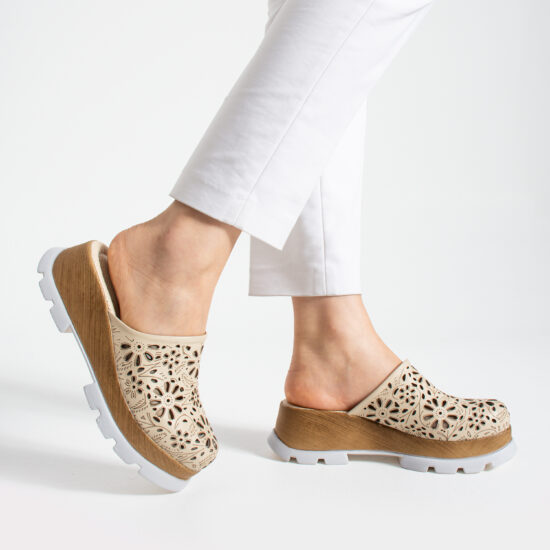 Дамски Imara Bloom Beige от Естествена кожа