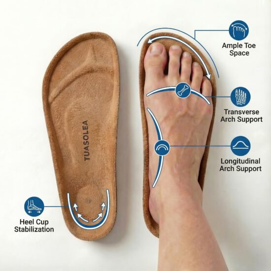 Дамски анатомични чехли с ортопедична стелка — 8