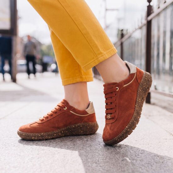 Дамски TSL Barefoot Icon Copper от Естествен велур
