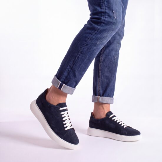 Мъжки Zen Navy Suede от Естествен велур