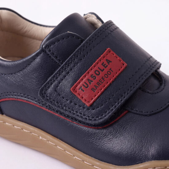 Детски боси обувки от естествена кожа Детски боси обувки 25 TSL Barefoot Mini Go Navy 900029 Син