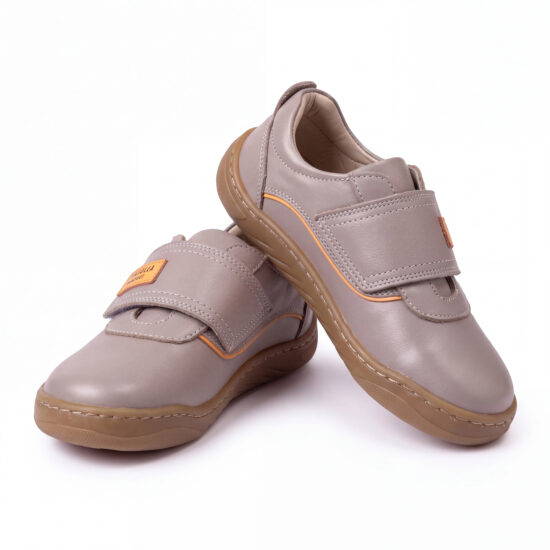 Боси обувки TSL Barefoot Mini Go Grey от Естествена кожа