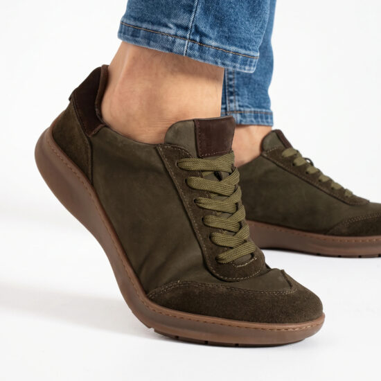 TSL Barefoot Atlas Khaki - Зелен - Естествен набук