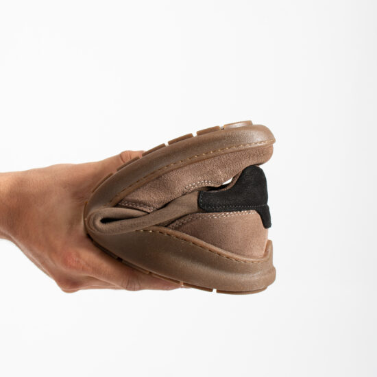 Мъжки спортни боси обувки от естествена кожа - TSL Barefoot Atlas Taupe - 9