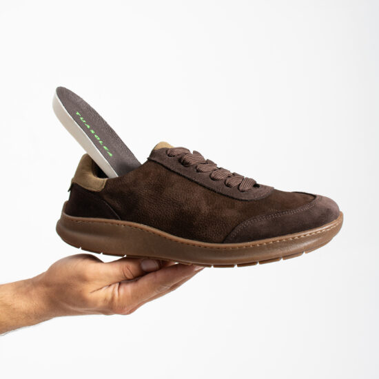 Мъжки спортни боси обувки от естествена кожа - TSL Barefoot Atlas Brown - 9